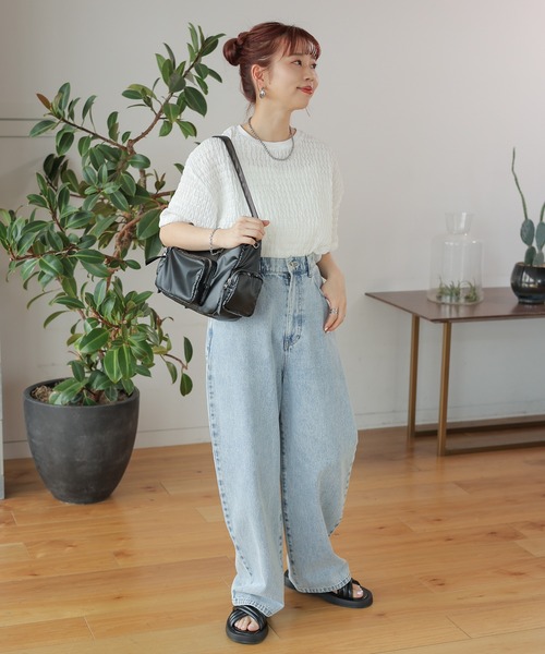 LEPSIM(レプシィム)の「ポコポコプルオーバーSS 129769(Tシャツ/カットソー・レディース・オフホワイト/ブルー/ブラック・FREE)」の10枚目の写真