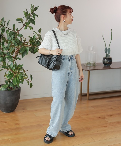 LEPSIM(レプシィム)の「ポコポコプルオーバーSS 129769(Tシャツ/カットソー・レディース・オフホワイト/ブルー/ブラック・FREE)」の12枚目の写真