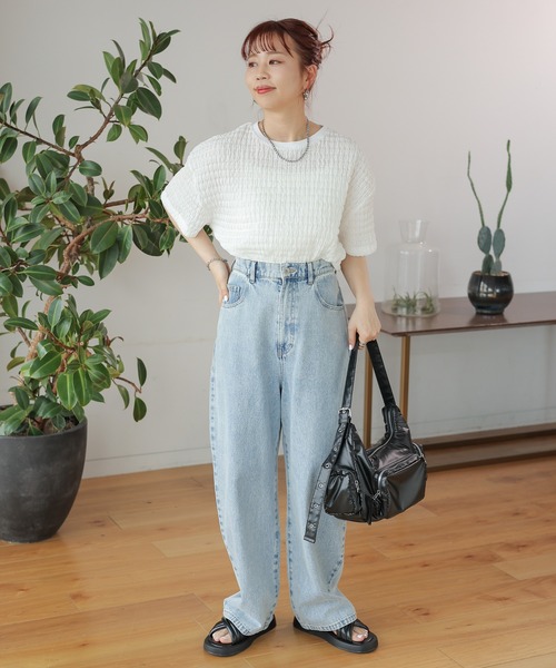 LEPSIM(レプシィム)の「ポコポコプルオーバーSS 129769(Tシャツ/カットソー・レディース・オフホワイト/ブルー/ブラック・FREE)」の17枚目の写真