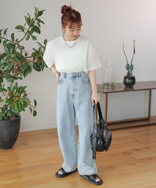 LEPSIM(レプシィム)の「ポコポコプルオーバーSS 129769(Tシャツ/カットソー・レディース・オフホワイト/ブルー/ブラック・FREE)」の22枚目の写真