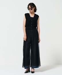 チュールレイヤードパンツ