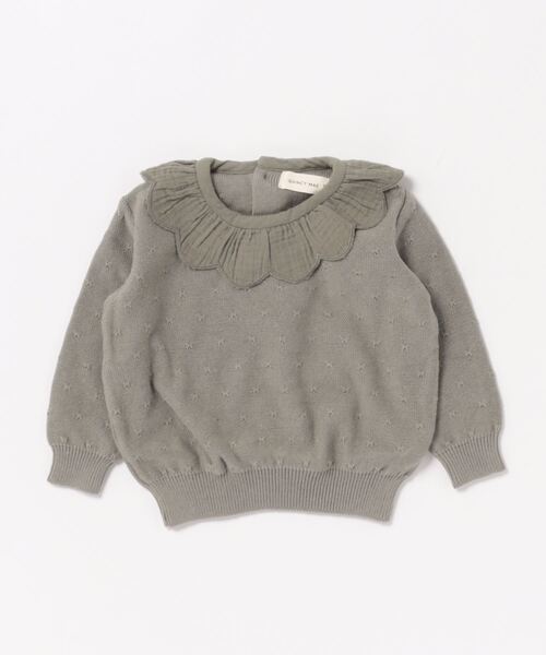 【セール】/Quincy Mae/PETAL KNIT SWEATER | BASIL（その他ベビー用品）｜Quincy Mae（クインシーメイ）