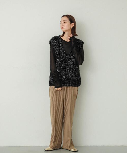 SENSE OF PLACE by URBAN RESEARCH（センスオブプレイスバイアーバンリサーチ）の「センタープレスストレートパンツ（その他パンツ・レディース・ブラック/グレー/ベージュ/ブラウン系その他・X-SMALL/MEDIUM/SMALL/LARGE/TALL）」の17枚目の写真