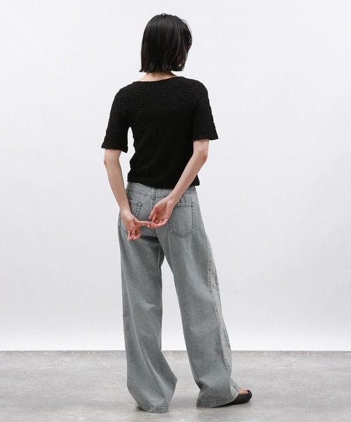 LAKOLE(ラコレ)の「カットジャガードショートカーディガン半袖 / 132259(カーディガン/ボレロ・レディース・ブラック/イエロー/アイボリー・SMALL/MEDIUM)」の15枚目の写真