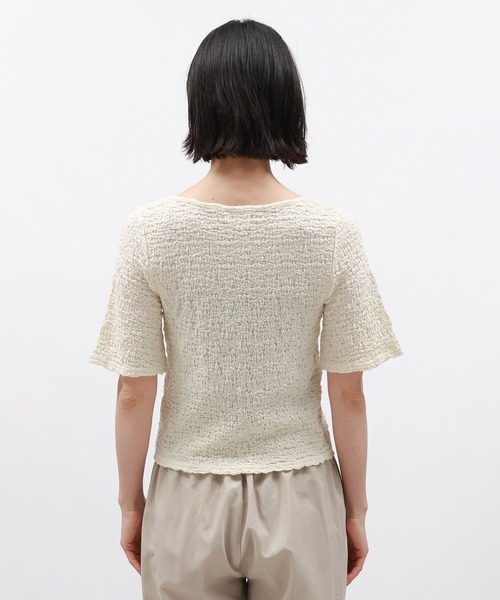 LAKOLE(ラコレ)の「カットジャガードショートカーディガン半袖 / 132259(カーディガン/ボレロ・レディース・ブラック/イエロー/アイボリー・SMALL/MEDIUM)」の13枚目の写真