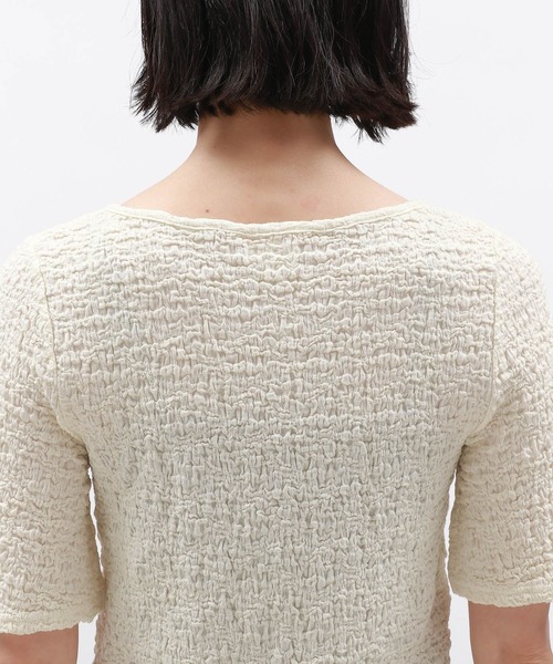 LAKOLE(ラコレ)の「カットジャガードショートカーディガン半袖 / 132259(カーディガン/ボレロ・レディース・ブラック/イエロー/アイボリー・SMALL/MEDIUM)」の7枚目の写真