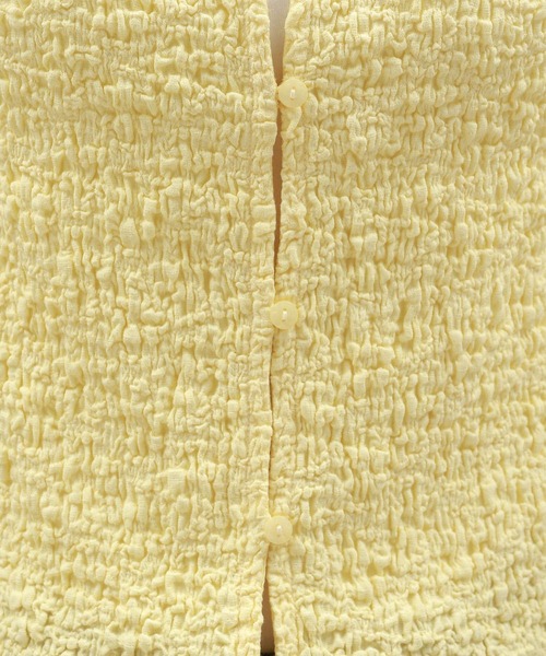 LAKOLE(ラコレ)の「カットジャガードショートカーディガン半袖 / 132259(カーディガン/ボレロ・レディース・ブラック/イエロー/アイボリー・SMALL/MEDIUM)」の6枚目の写真