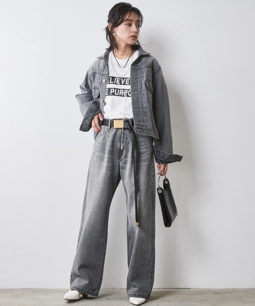 CHIC STYLE（シックスタイル）の「 ロゴプリントTシャツ ＜大きいサイズ有＞シックスタイル　（Tシャツ/カットソー・レディース・モカ/オフホワイト・3L/LL/L/M/5L/4L）」の17枚目の写真