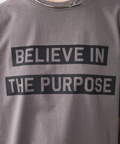 CHIC STYLE（シックスタイル）の「 ロゴプリントTシャツ ＜大きいサイズ有＞シックスタイル　（Tシャツ/カットソー・レディース・モカ/オフホワイト・3L/LL/L/M/5L/4L）」の4枚目の写真