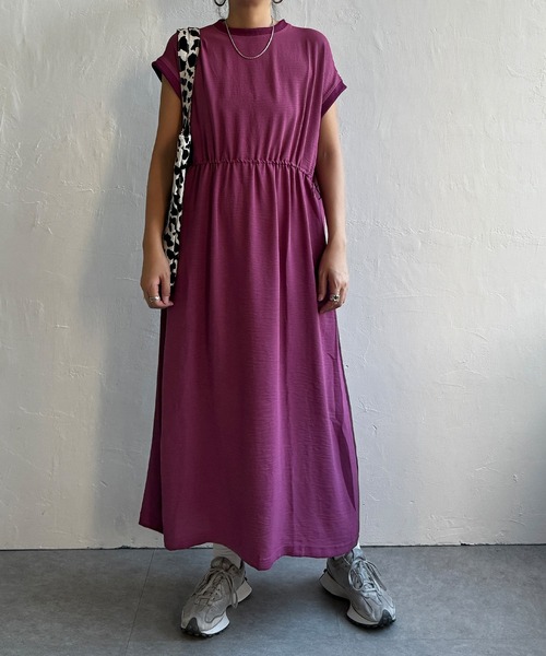 LBC（エルビーシー）の「ワッシャースピンドルリブワンピース（ワンピース・レディース・ブラック/ピンク/ダークオリーブ/ブルー・M）」の4枚目の写真