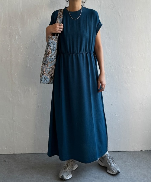 LBC（エルビーシー）の「ワッシャースピンドルリブワンピース（ワンピース・レディース・ブラック/ピンク/ダークオリーブ/ブルー・M）」の3枚目の写真