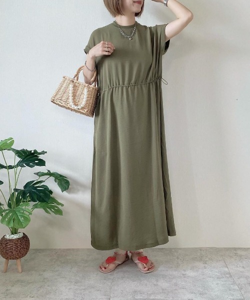 LBC（エルビーシー）の「ワッシャースピンドルリブワンピース（ワンピース・レディース・ブラック/ピンク/ダークオリーブ/ブルー・M）」の7枚目の写真