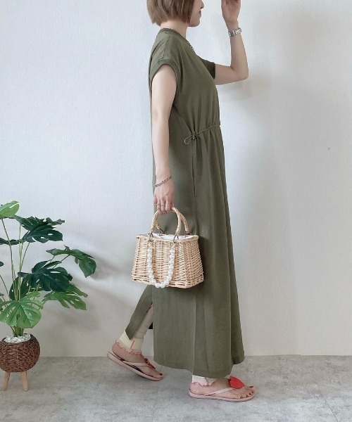 LBC（エルビーシー）の「ワッシャースピンドルリブワンピース（ワンピース・レディース・ブラック/ピンク/ダークオリーブ/ブルー・M）」の9枚目の写真