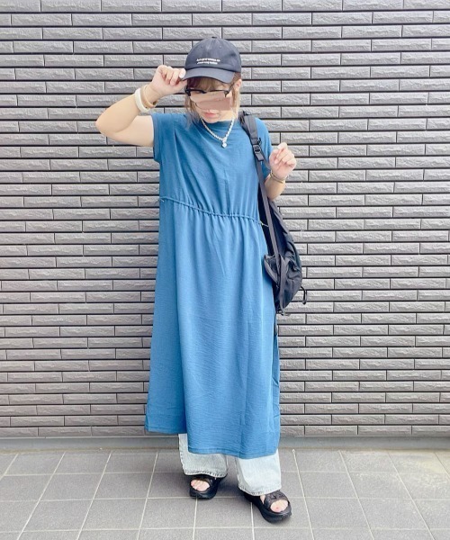 LBC（エルビーシー）の「ワッシャースピンドルリブワンピース（ワンピース・レディース・ブラック/ピンク/ダークオリーブ/ブルー・M）」の12枚目の写真