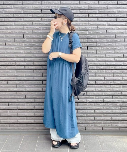 LBC（エルビーシー）の「ワッシャースピンドルリブワンピース（ワンピース・レディース・ブラック/ピンク/ダークオリーブ/ブルー・M）」の11枚目の写真