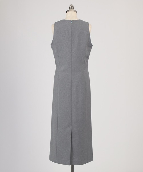 1chaku.（イッチャク）の「深Vネックタイトワンピース（ワンピース・レディース・ダークグレー/ライトグレー/ダークネイビー/ブラック/ライトベージュ/ミント・マルチサイズ）」の10枚目の写真