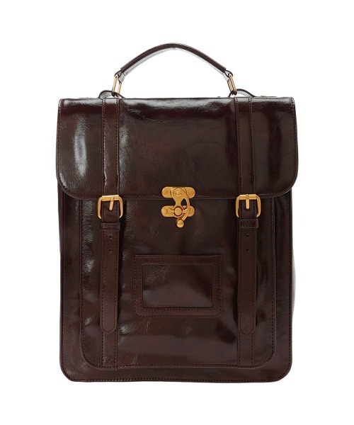 F i.n.t（フィント）の「ダブルベルト縦型サッチェルバッグ/fint