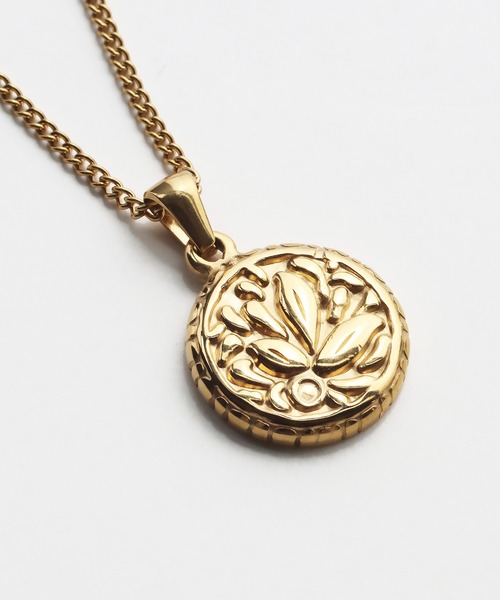 金属アレルギー対応 メダリオンステンレスネックレス