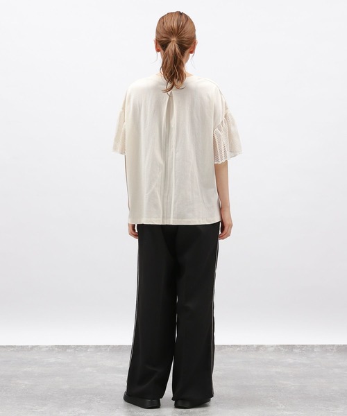 LAKOLE（ラコレ）の「袖メッシュアソートロゴT / 143177（Tシャツ/カットソー・レディース・グリーン/チャコール/アイボリー・FREE）」の12枚目の写真