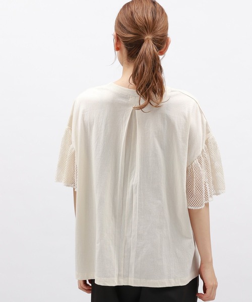 LAKOLE（ラコレ）の「袖メッシュアソートロゴT / 143177（Tシャツ/カットソー・レディース・グリーン/チャコール/アイボリー・FREE）」の14枚目の写真