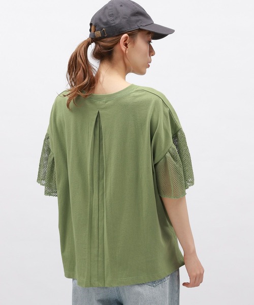 LAKOLE（ラコレ）の「袖メッシュアソートロゴT / 143177（Tシャツ/カットソー・レディース・グリーン/チャコール/アイボリー・FREE）」の19枚目の写真