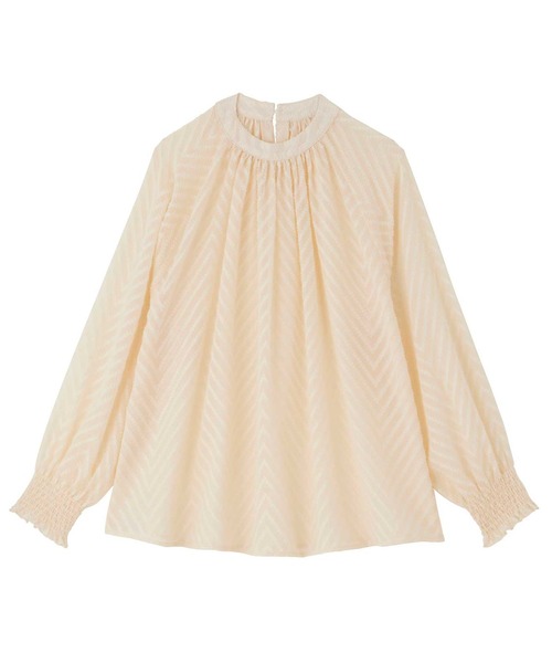 GeeRA（ジーラ）の「シアーシャギージャガードブラウス（シャツ/ブラウス・レディース・アイボリー/ブラック・MEDIUM/LARGE）」の12枚目の写真