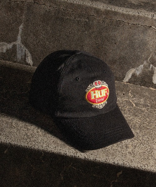 HUF(ハフ)の「ESPECIAL 6 PANEL CV HAT / HUF ハフ キャップ 帽子(キャップ・メンズ・ダークグリーン/ブラック・O/S)」の1枚目の写真