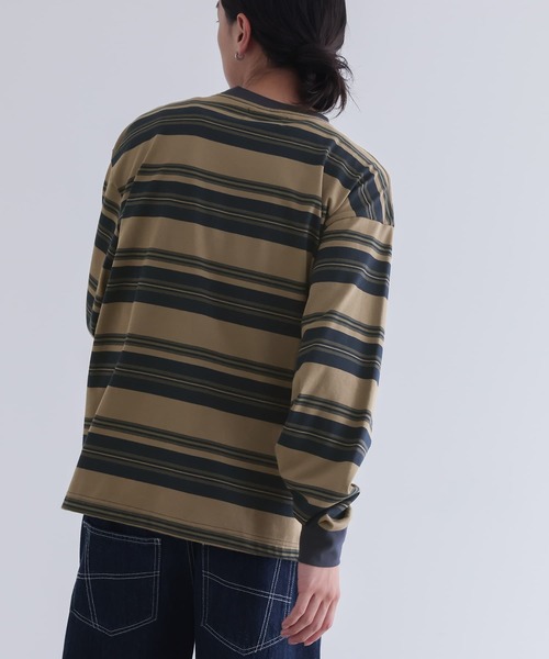 n'OrLABEL（ノアールレーベル）の「『マルチボーダーロングスリーブTシャツ』（Tシャツ/カットソー・メンズ・ネイビー/チャコール・L/M）」の13枚目の写真