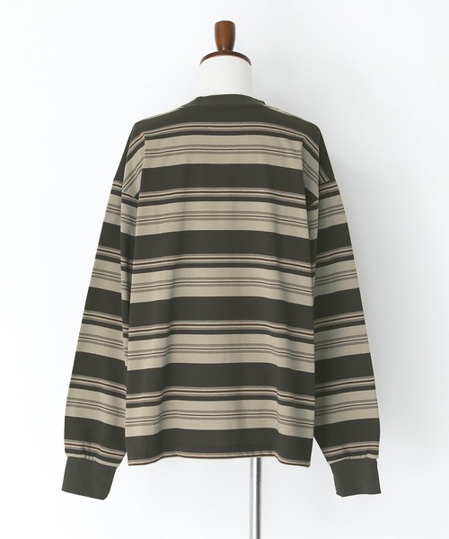 n'OrLABEL（ノアールレーベル）の「『マルチボーダーロングスリーブTシャツ』（Tシャツ/カットソー・メンズ・ネイビー/チャコール・L/M）」の18枚目の写真