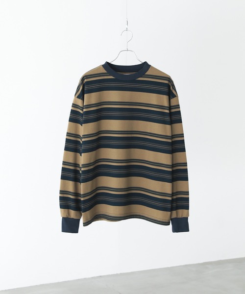 n'OrLABEL(ノアールレーベル)の「『マルチボーダーロングスリーブTシャツ』(Tシャツ/カットソー・メンズ・ネイビー/チャコール・L/M)」の18枚目の写真
