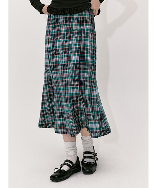レディース】Floral Jacquard Cotton Pleated Skirt | Mame