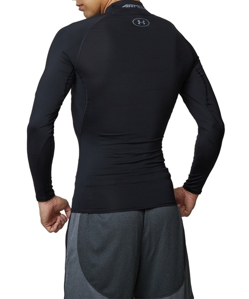 UNDER ARMOUR（アンダーアーマー）の「UAヒートギアアーマー ロングスリーブ モックネック シャツ（トレーニング/メンズ）（Tシャツ/カットソー・メンズ・レッド/ブラック/ホワイト/ネイビー・M/L/2XL/S/XL/3XL）」の11枚目の写真
