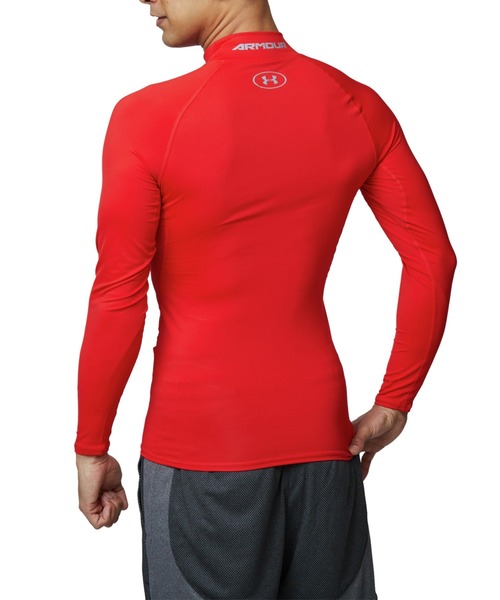 UNDER ARMOUR（アンダーアーマー）の「UAヒートギアアーマー ロングスリーブ モックネック シャツ（トレーニング/メンズ）（Tシャツ/カットソー・メンズ・レッド/ブラック/ホワイト/ネイビー・M/L/2XL/S/XL/3XL）」の17枚目の写真