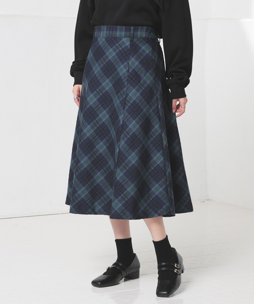 Honeys（ハニーズ）の「チェックフレアスカート（スカート）」 - WEAR