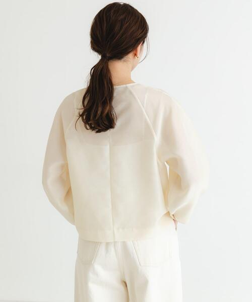 URBAN RESEARCH(アーバンリサーチ)の「『MADE IN JAPAN』オーガンジーブラウス(シャツ/ブラウス・レディース・チャコールグレー/ベージュ・FREE)」の5枚目の写真