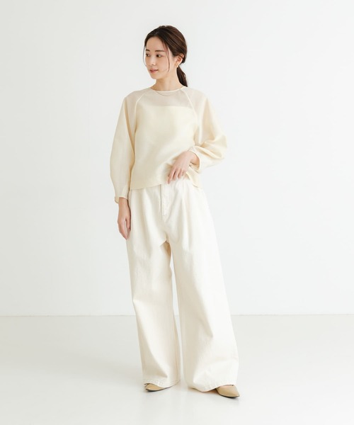 セール】『MADE IN JAPAN』オーガンジーブラウス（Tシャツ
