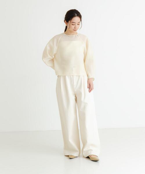 URBAN RESEARCH(アーバンリサーチ)の「『MADE IN JAPAN』オーガンジーブラウス(シャツ/ブラウス・レディース・チャコールグレー/ベージュ・FREE)」の8枚目の写真
