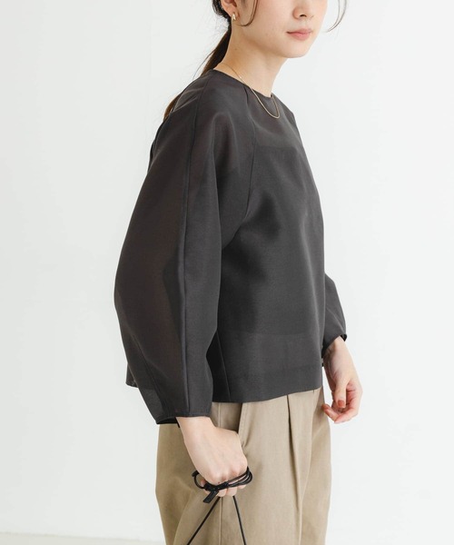 【アーバンリサーチ】『MADE IN JAPAN』オーガンジーブラウス セール】『MADE IN JAPAN』オーガンジーブラウス（Tシャツ