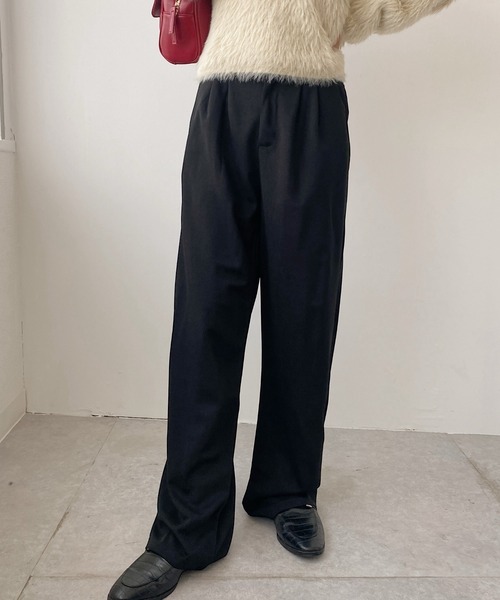 United store(ユナイテッドストア)の「ハイウエストスラックス(スラックス・レディース・モカ/ホワイト/ブラック・M/L)」の1枚目の写真