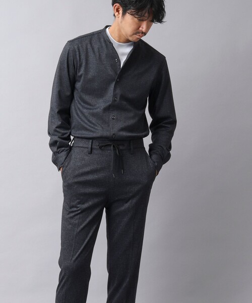 NOLLEY’S（ノーリーズ）の「【ACTIVE SECT】《限定展開 / イージーケア》ハイストレッチ バンドカラーシャツ（シャツ/ブラウス・メンズ・ダークネイビー/ライトグレー・S/M/L/XL）」の16枚目の写真