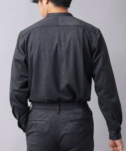 NOLLEY’S（ノーリーズ）の「【ACTIVE SECT】《限定展開 / イージーケア》ハイストレッチ バンドカラーシャツ（シャツ/ブラウス・メンズ・ダークネイビー/ライトグレー・S/M/L/XL）」の17枚目の写真