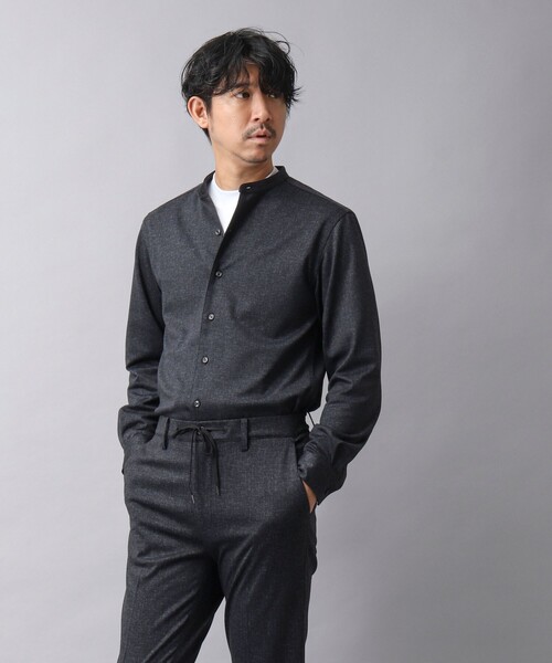 NOLLEY’S（ノーリーズ）の「【ACTIVE SECT】《限定展開 / イージーケア》ハイストレッチ バンドカラーシャツ（シャツ/ブラウス・メンズ・ダークネイビー/ライトグレー・S/M/L/XL）」の19枚目の写真