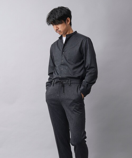 NOLLEY’S（ノーリーズ）の「【ACTIVE SECT】《限定展開 / イージーケア》ハイストレッチ バンドカラーシャツ（シャツ/ブラウス・メンズ・ダークネイビー/ライトグレー・S/M/L/XL）」の20枚目の写真