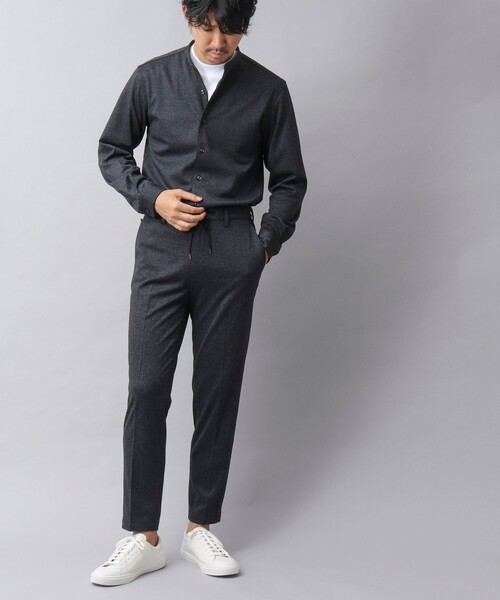 NOLLEY’S（ノーリーズ）の「【ACTIVE SECT】《限定展開 / イージーケア》ハイストレッチ バンドカラーシャツ（シャツ/ブラウス・メンズ・ダークネイビー/ライトグレー・S/M/L/XL）」の22枚目の写真