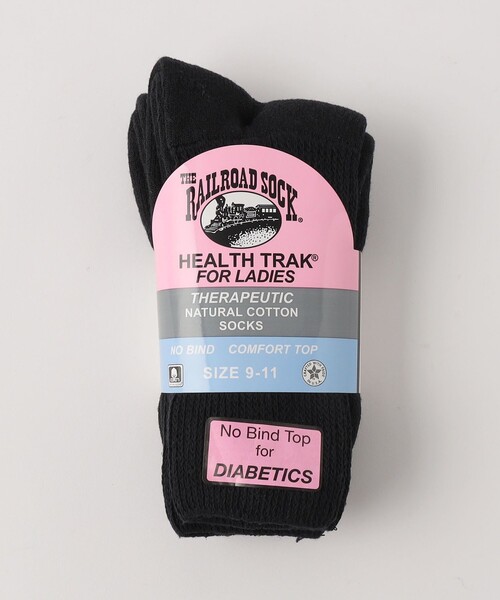 Railroad Sock（レイルロードソック）の「＜THE RAILROAD SOCK＞HEALTH TRAK 2P/ソックス（ソックス/靴下・レディース・ナチュラル/ブラック・FREE）」の5枚目の写真