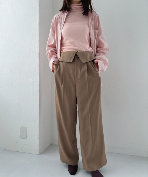 Olu.（オルドット）の「シアーバックオープンプルオーバー（Tシャツ/カットソー・レディース・ピンクベージュ/ライトブルー/ブラック・FREE）」の13枚目の写真