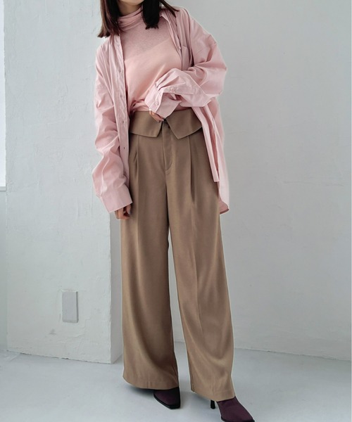 Olu.（オルドット）の「シアーバックオープンプルオーバー（Tシャツ/カットソー・レディース・ピンクベージュ/ライトブルー/ブラック・FREE）」の15枚目の写真