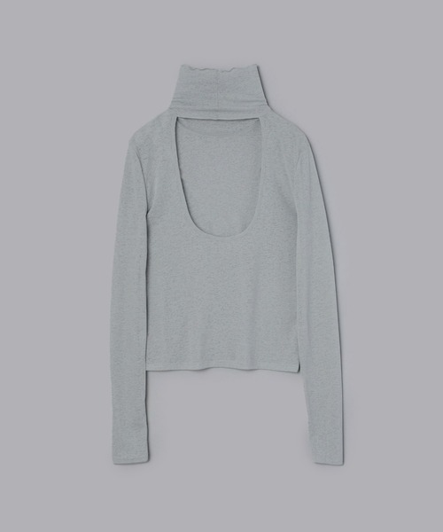 Olu.（オルドット）の「シアーバックオープンプルオーバー（Tシャツ/カットソー・レディース・ピンクベージュ/ライトブルー/ブラック・FREE）」の12枚目の写真