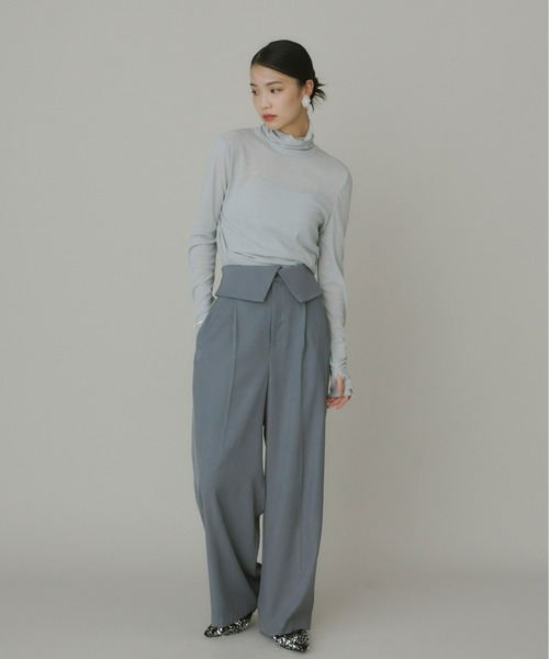 Olu.（オルドット）の「シアーバックオープンプルオーバー（Tシャツ/カットソー・レディース・ピンクベージュ/ライトブルー/ブラック・FREE）」の18枚目の写真