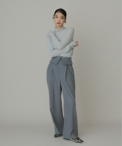 Olu.（オルドット）の「シアーバックオープンプルオーバー（Tシャツ/カットソー・レディース・ピンクベージュ/ライトブルー/ブラック・FREE）」の19枚目の写真